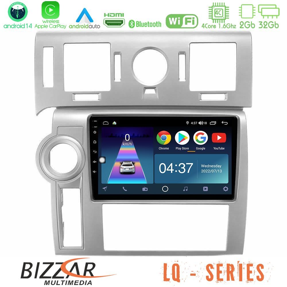 Bizzar LQ Series 4Core Android14 2+32GB Hummer H2 2008-2009 Navigation Multimedia Tablet 9" Με Carplay & Android Auto