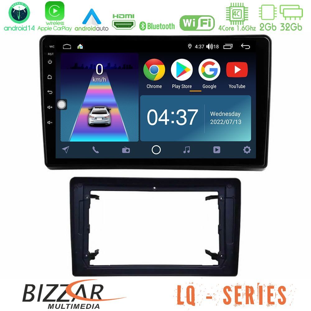 Bizzar LQ Series 4Core Android14 2+32GB Chrysler / Dodge / Jeep Navigation Multimedia Tablet 10" Με Carplay & Android Auto