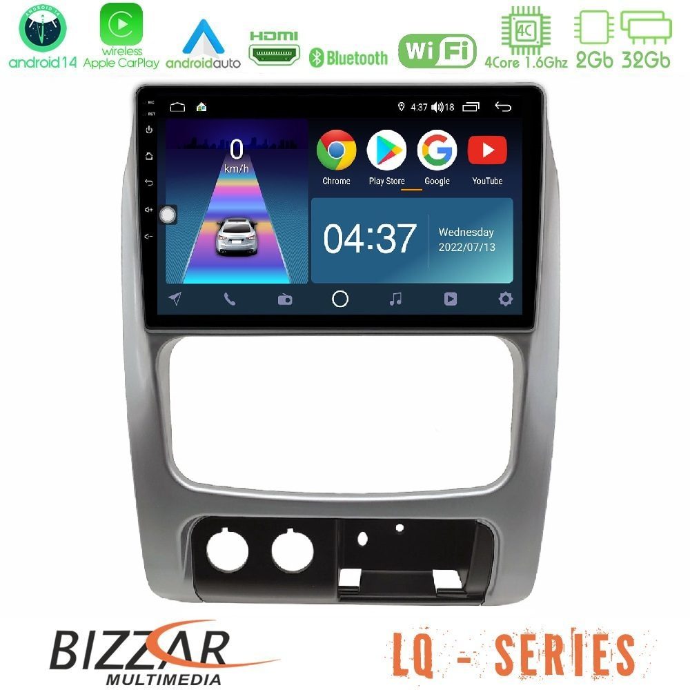 Bizzar LQ Series 4Core Android14 2+32GB Jeep Cherokee (KJ) 2002-2007 Navigation Multimedia Tablet 9" Με Carplay & Android Auto
