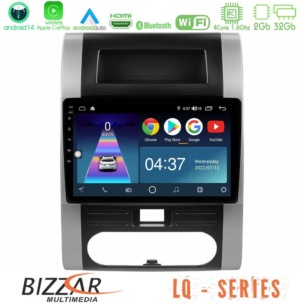 Bizzar LQ Series 4Core Android14 2+32GB Nissan X-Trail T31 Navigation Multimedia Tablet 10" Με Carplay & Android Auto