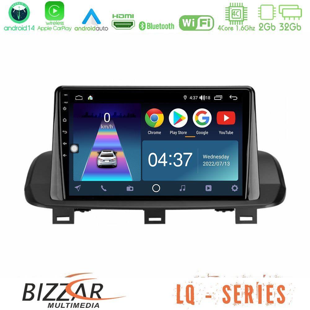Bizzar LQ Series 4Core Android14 2+32GB Nissan Qashqai J12 & X-Trail T33 Navigation Multimedia Tablet 10" Με Carplay & Android Auto