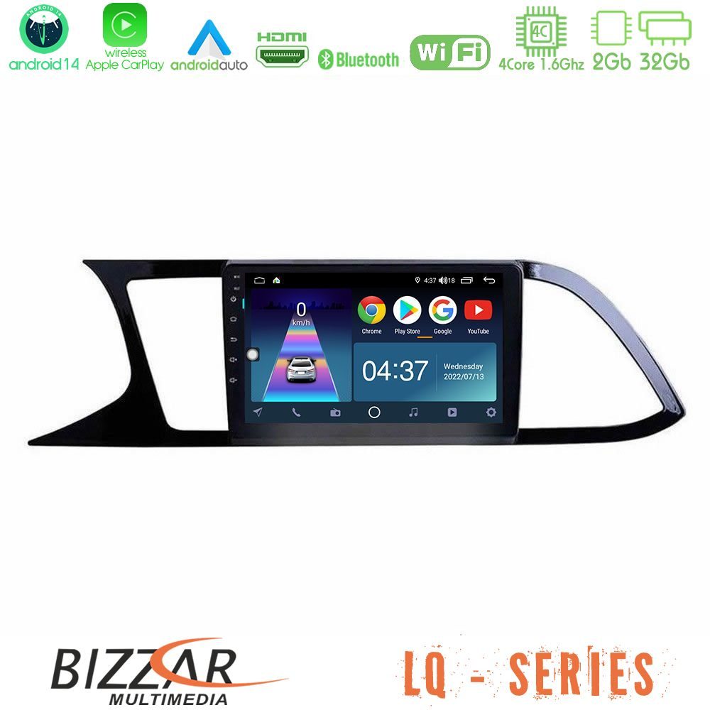 Bizzar LQ Series 4Core Android14 2+32GB Seat Leon 2013 – 2019 Navigation Multimedia Tablet 9" Με Carplay & Android Auto