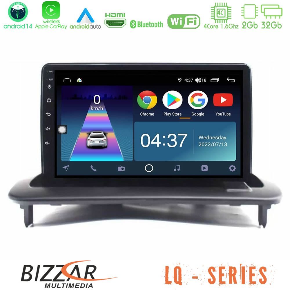Bizzar LQ Series 4Core Android14 2+32GB Volvo S40/C30/C70 Navigation Multimedia Tablet 9" Με Carplay & Android Auto