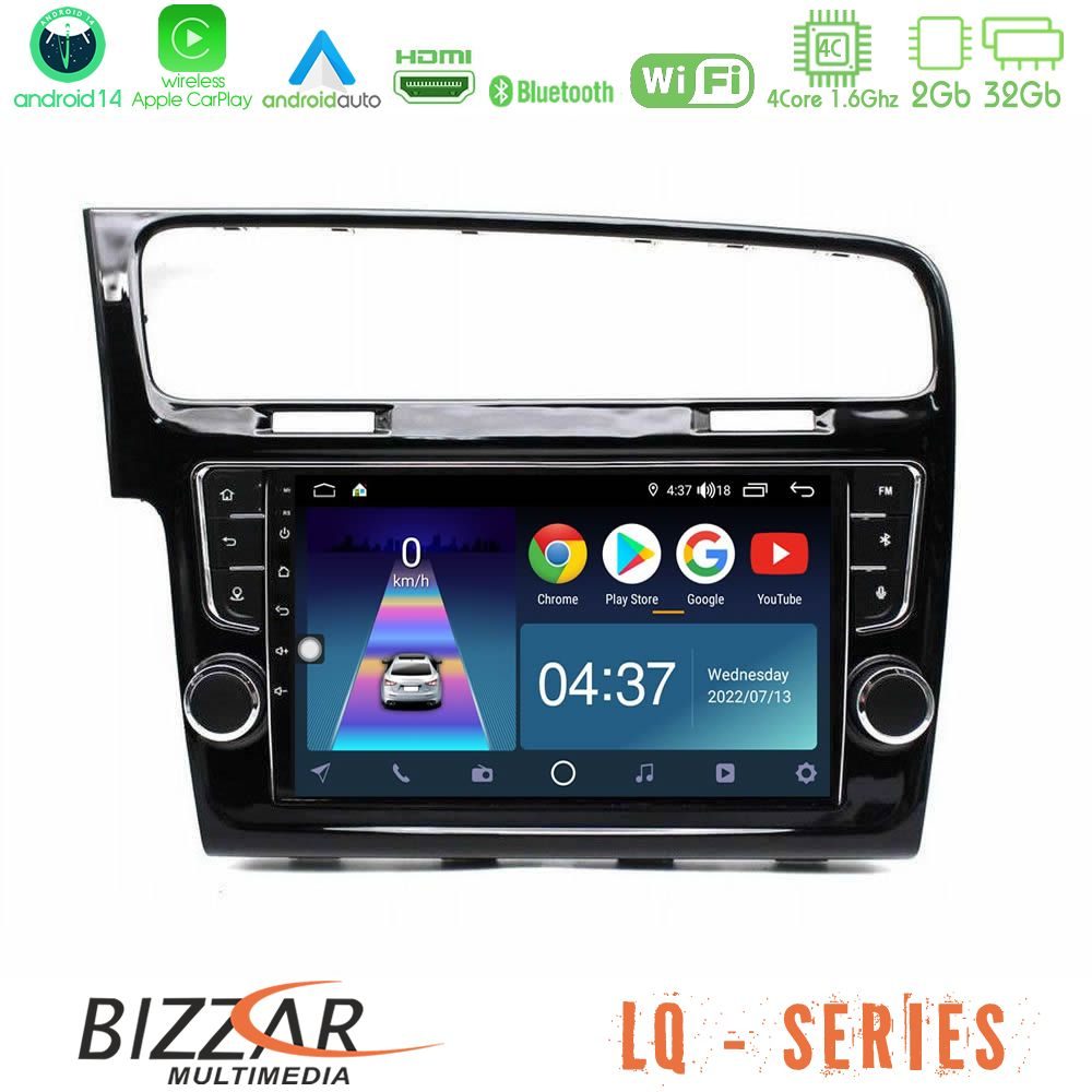 Bizzar LQ Series 4Core Android14 2+32GB VW GOLF 7 Navigation Multimedia Tablet 9" Με Carplay & Android Auto (OEM Look)