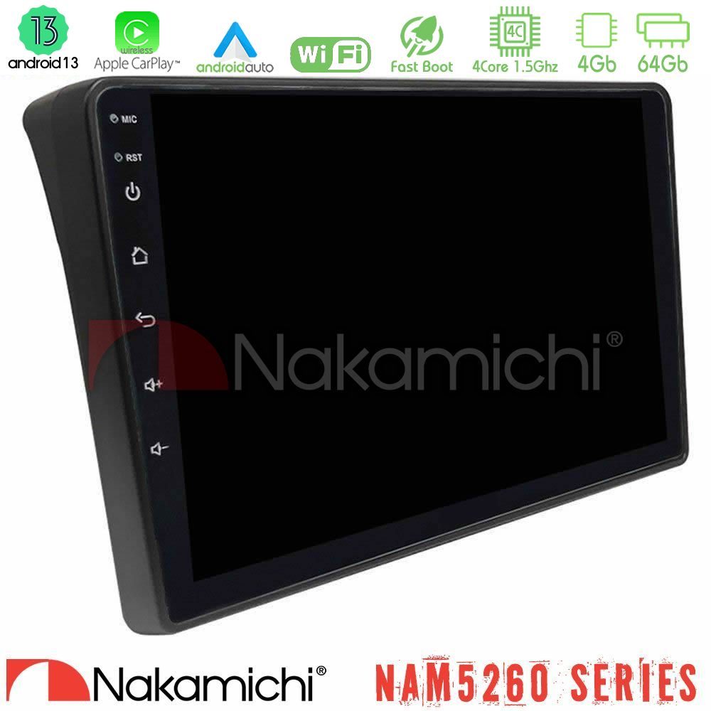 Nakamichi NAM5260 Series 4Core Android13 4+64GB Fiat Ducato/Citroen Jumper/Peugeot Boxer Navigation Multimedia Tablet 9" Με Carplay & Android Auto