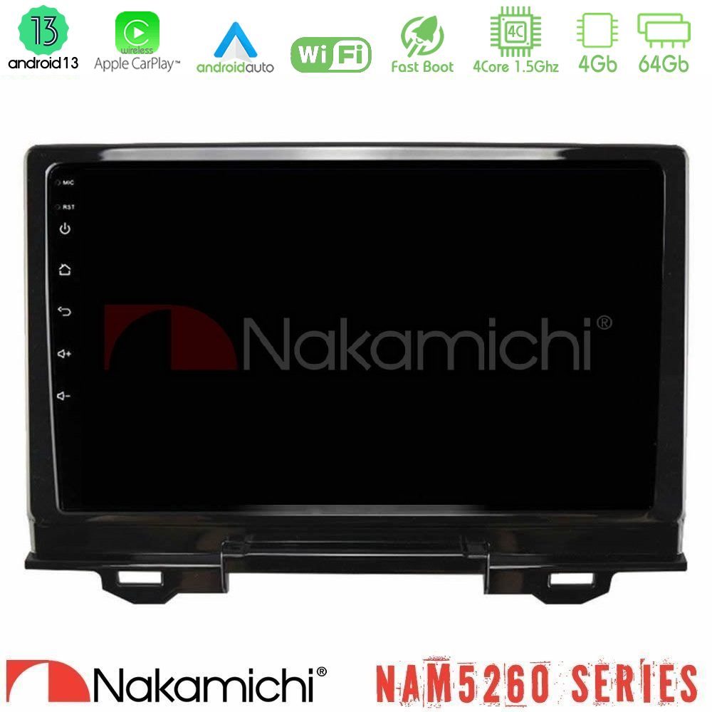 Nakamichi NAM5260 Series 4Core Android13 4+64GB Honda HR-V 2021-> Navigation Multimedia Tablet 9" Με Carplay & Android Auto