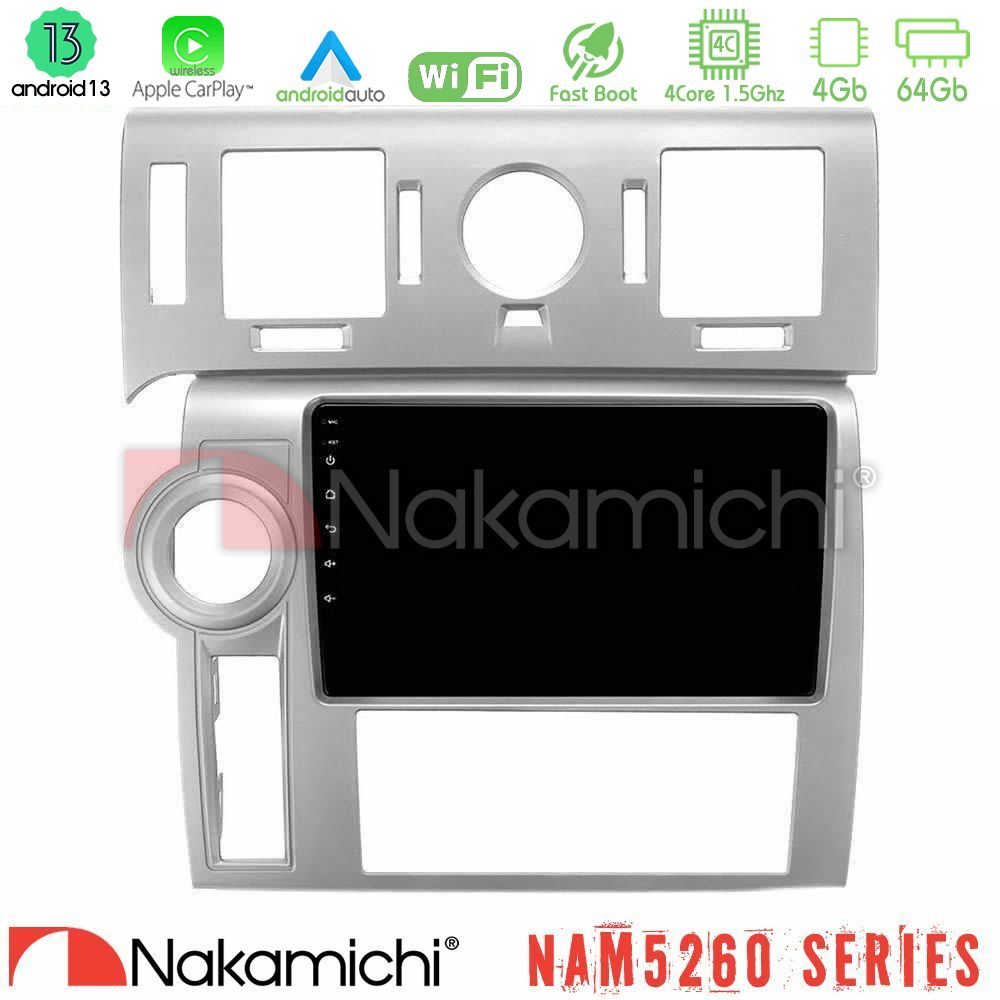Nakamichi NAM5260 Series 4Core Android13 4+64GB Hummer H2 2008-2009 Navigation Multimedia Tablet 9" Με Carplay & Android Auto