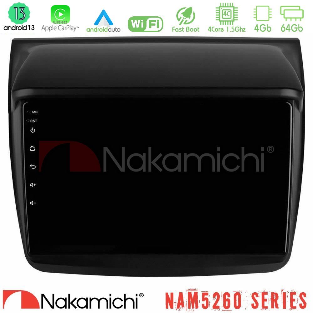 Nakamichi NAM5260 Series 4Core Android13 4+64GB Mitsubishi L200 Navigation Multimedia Tablet 9" Με Carplay & Android Auto