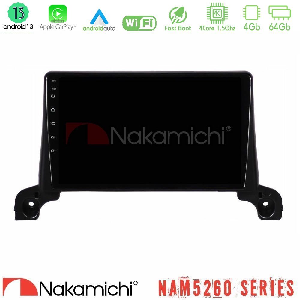 Nakamichi NAM5260 Series 4Core Android13 4+64GB Peugeot 3008/5008 2017-2023 Navigation Multimedia Tablet 9" Με Carplay & Android Auto