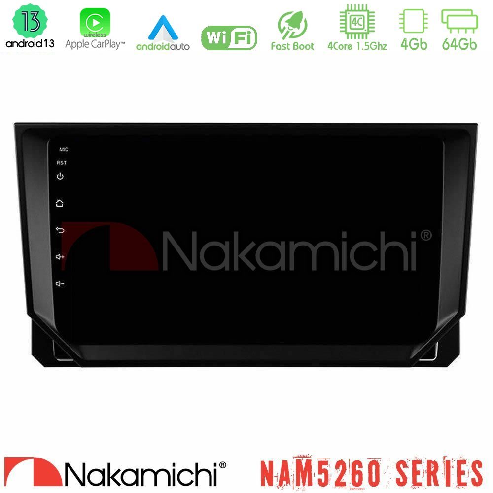 Nakamichi NAM5260 Series 4Core Android13 4+64GB Seat Arona/Ibiza Navigation Multimedia Tablet 9" Με Carplay & Android Auto