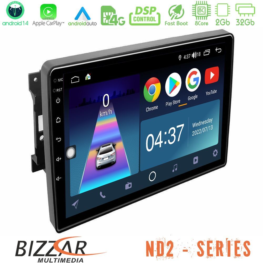 Bizzar ND2 Series 8Core Android14 2+32GB Chrysler / Dodge / Jeep Navigation Multimedia Tablet 10" Με Carplay & Android Auto Bizzar ND2 Series 8Core Android14 2+32GB Chrysler / Dodge / Jeep Navigation Multimedia Tablet 10" Με Carplay & Android Auto