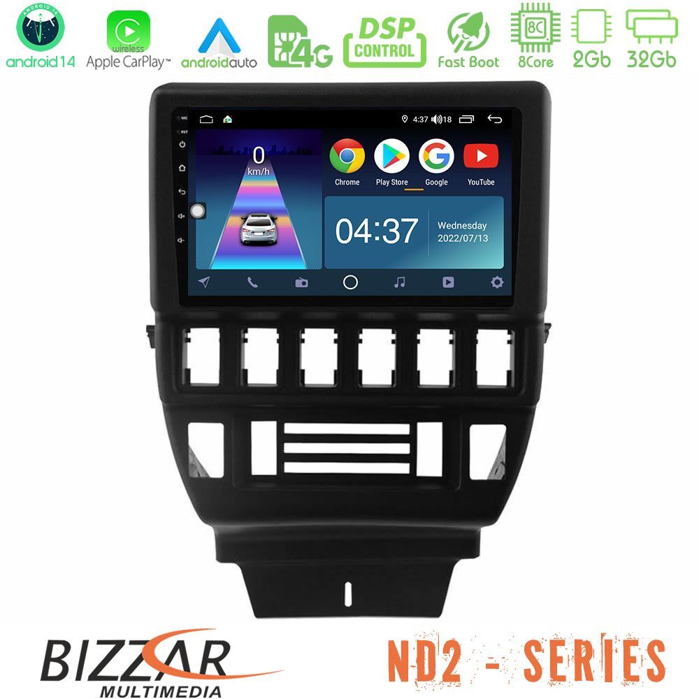 Bizzar ND2 Series 8Core Android14 2+32GB  Lada Niva Navigation Multimedia Tablet 9" Με Carplay & Android Auto