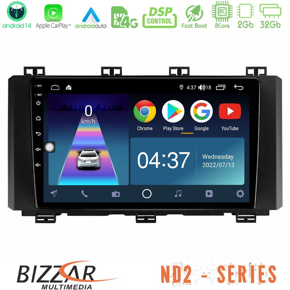 Bizzar ND2 Series 8Core Android14 2+32GB  Seat Ateca 2017-2021 Navigation Multimedia Tablet 9" Με Carplay & Android Auto