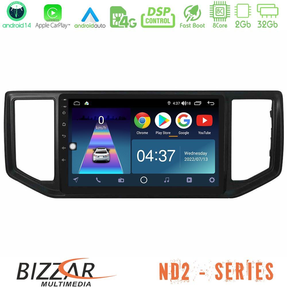 Bizzar ND2 Series 8Core Android14 2+32GB  VW Amarok 2017-2022 Navigation Multimedia Tablet 9" Με Carplay & Android Auto