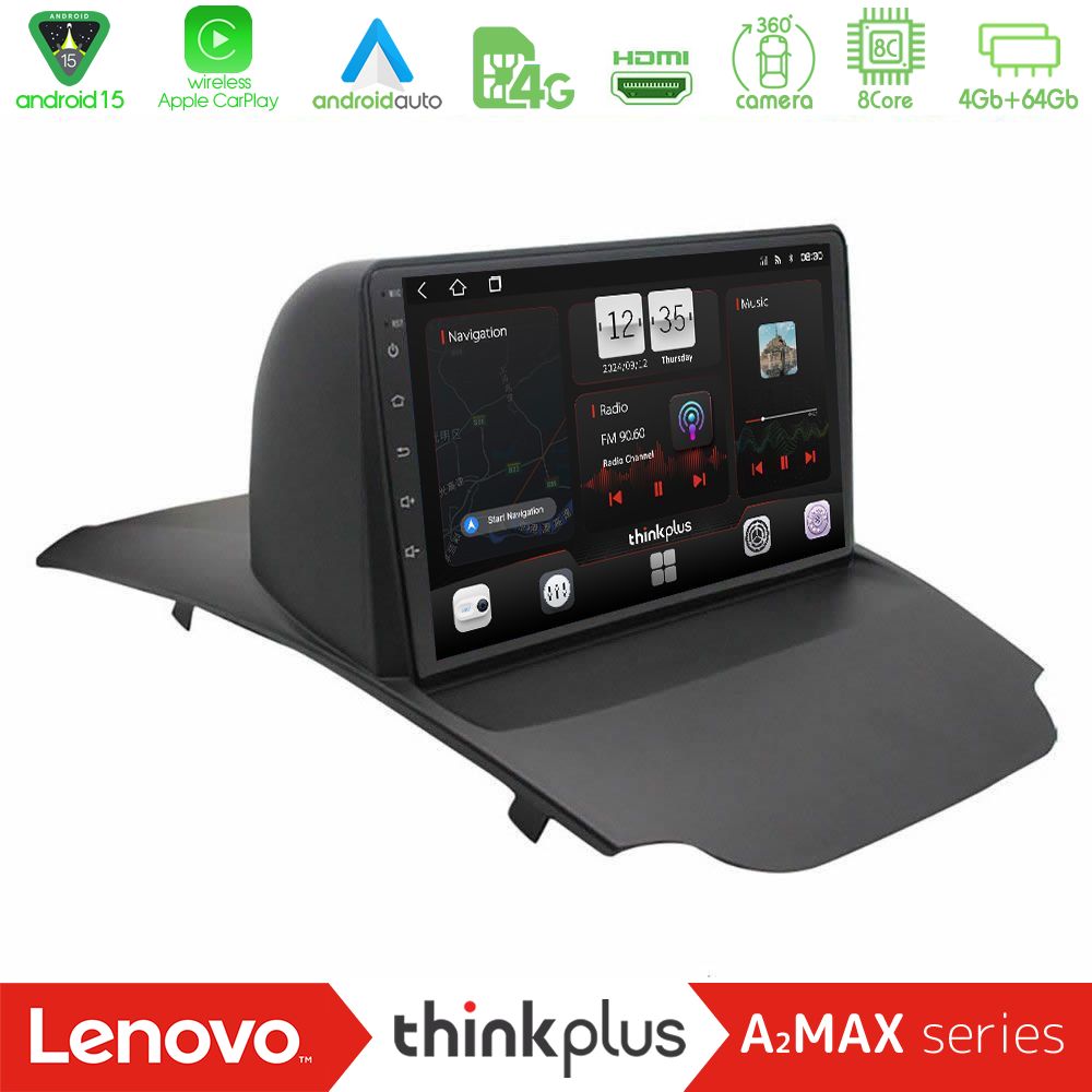 Lenovo Thinkplus A2MAX Series 8Core Android15 4+64GB  Ford Ecosport 2014-2017 Navigation Multimedia Tablet 10"