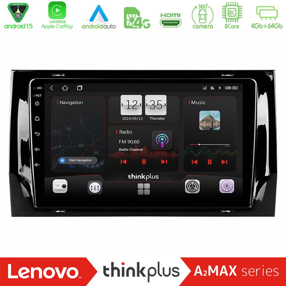 Lenovo Thinkplus A2MAX Series 8Core Android15 4+64GB  Skoda Kodiaq 2017-> Navigation Multimedia Tablet 10"