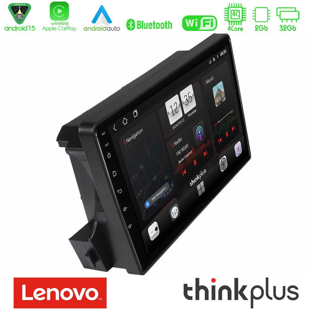 Lenovo Thinkplus Series 4Core Android15 2+32GB Ssangyong Actyon/Kyron 2005-2014 Navigation Multimedia Tablet 9" Με Carplay & Android Auto