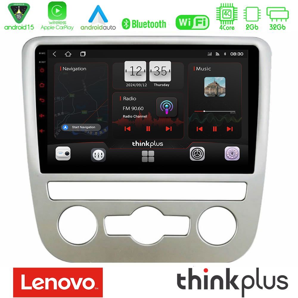 Lenovo Thinkplus Series 4Core Android15 2+32GB  VW Scirocco 2008 – 2014 Navigation Multimedia Tablet 9" Με Carplay & Android Auto