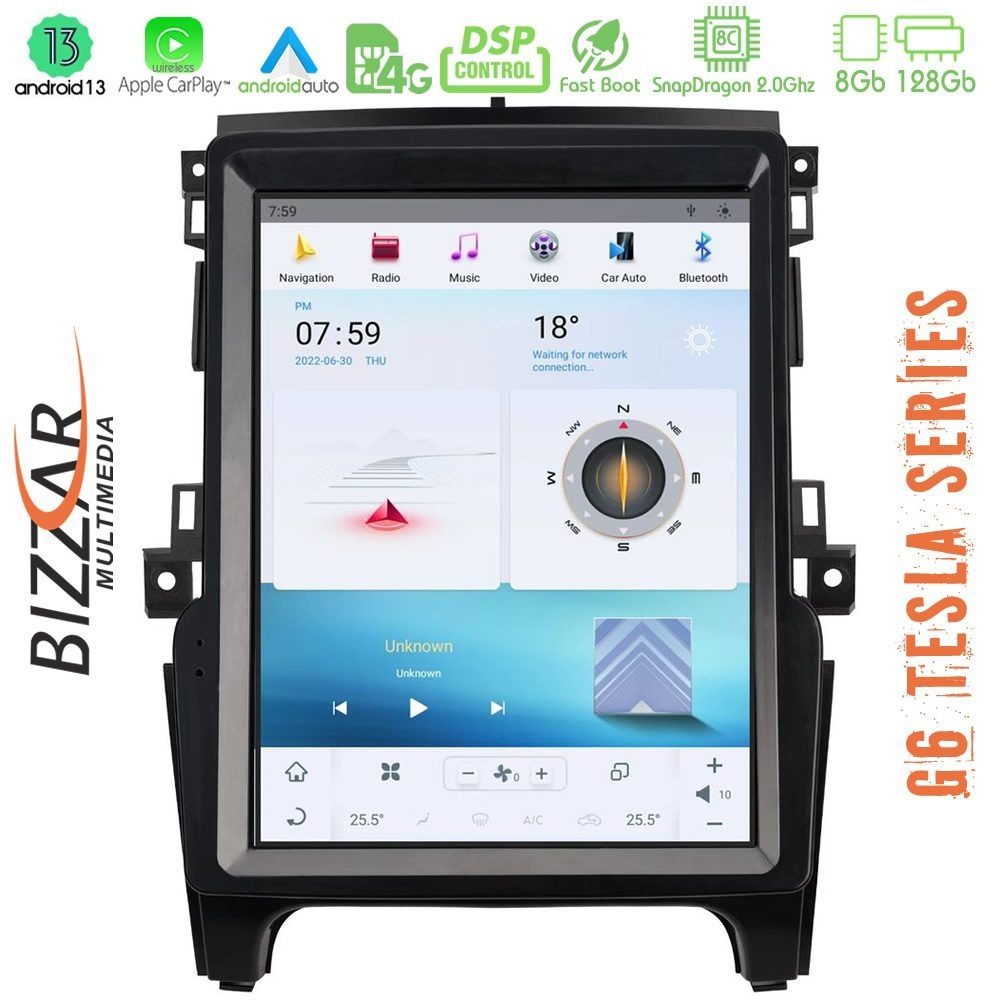 Bizzar Ford Ranger 2016-2022 8Core Android13 8+128GB Tesla 13" Multimedia Station