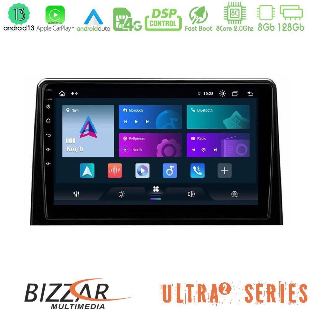 Bizzar Ultra Series Peugeot Partner / Citroën Berlingo 2020-> 8core Android13 8+128GB Navigation Multimedia Tablet 10"