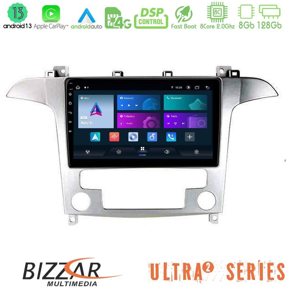 Bizzar Ultra Series Ford S-Max 2006-2012 8core Android13 8+128GB Navigation Multimedia Tablet 9"