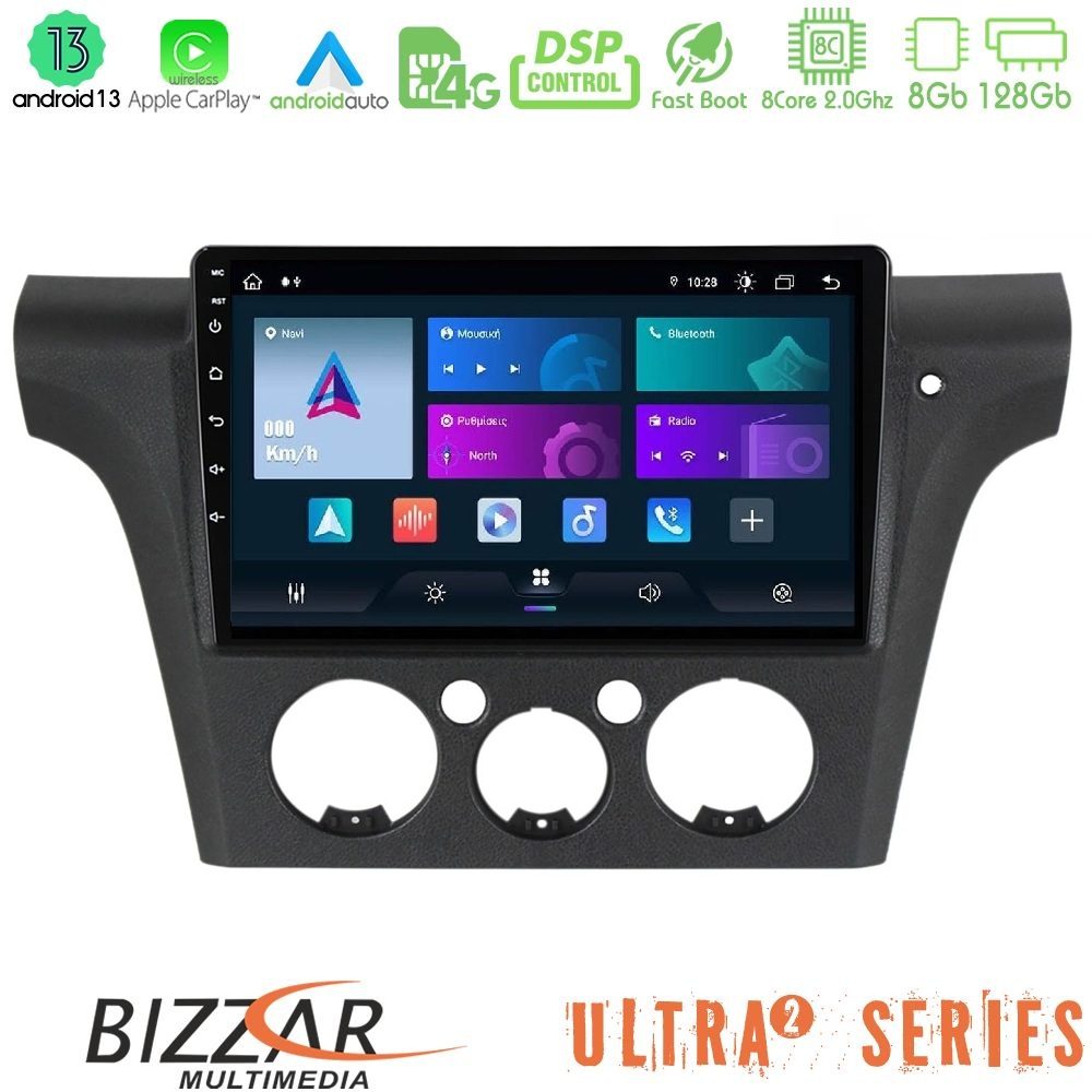 Bizzar Ultra Series Mitsubishi Outlander 2002 – 2007 8core Android13 8+128GB Navigation Multimedia Tablet 9"