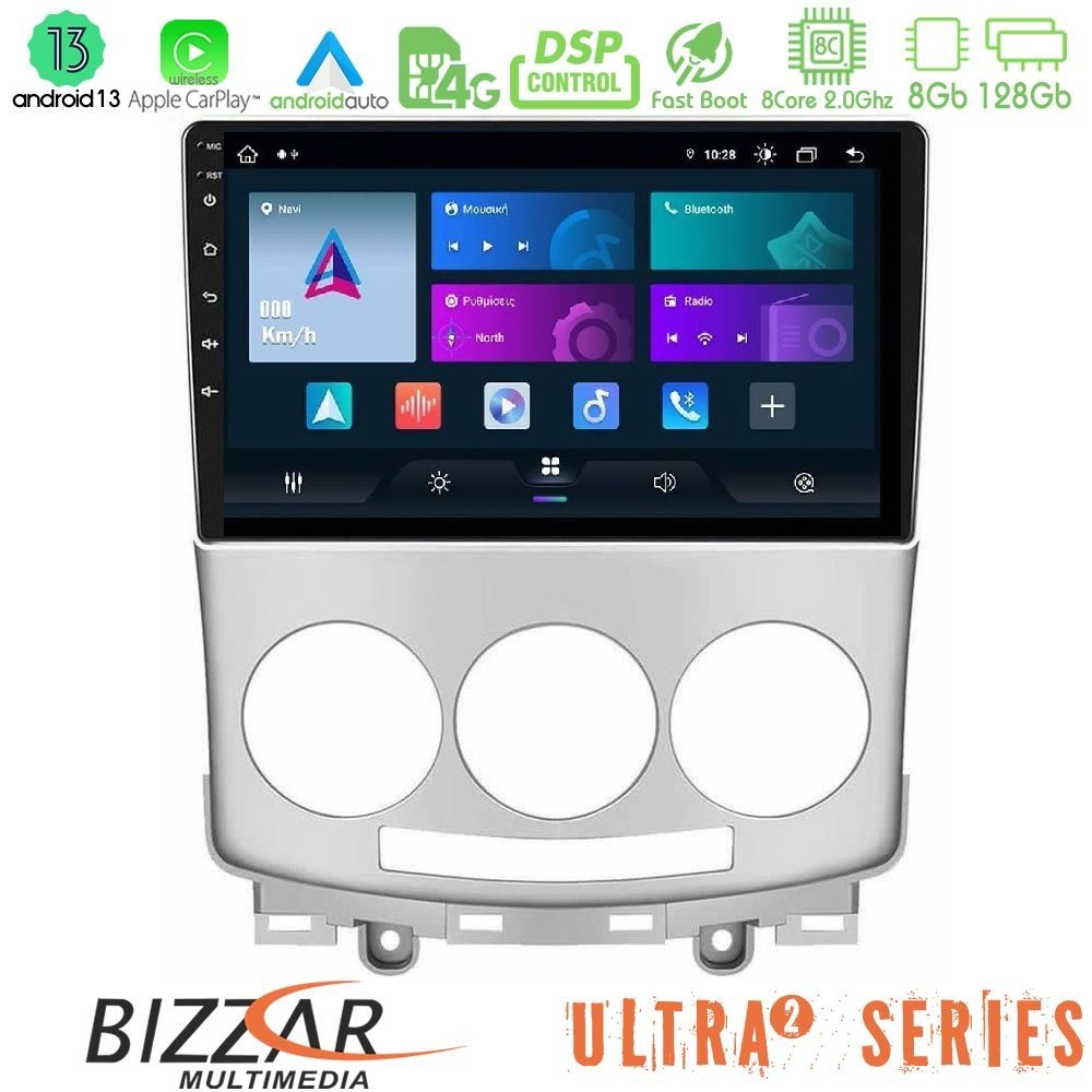 Bizzar Ultra Series Mazda 5 2004-2010 8core Android13 8+128GB Navigation Multimedia Tablet 9"