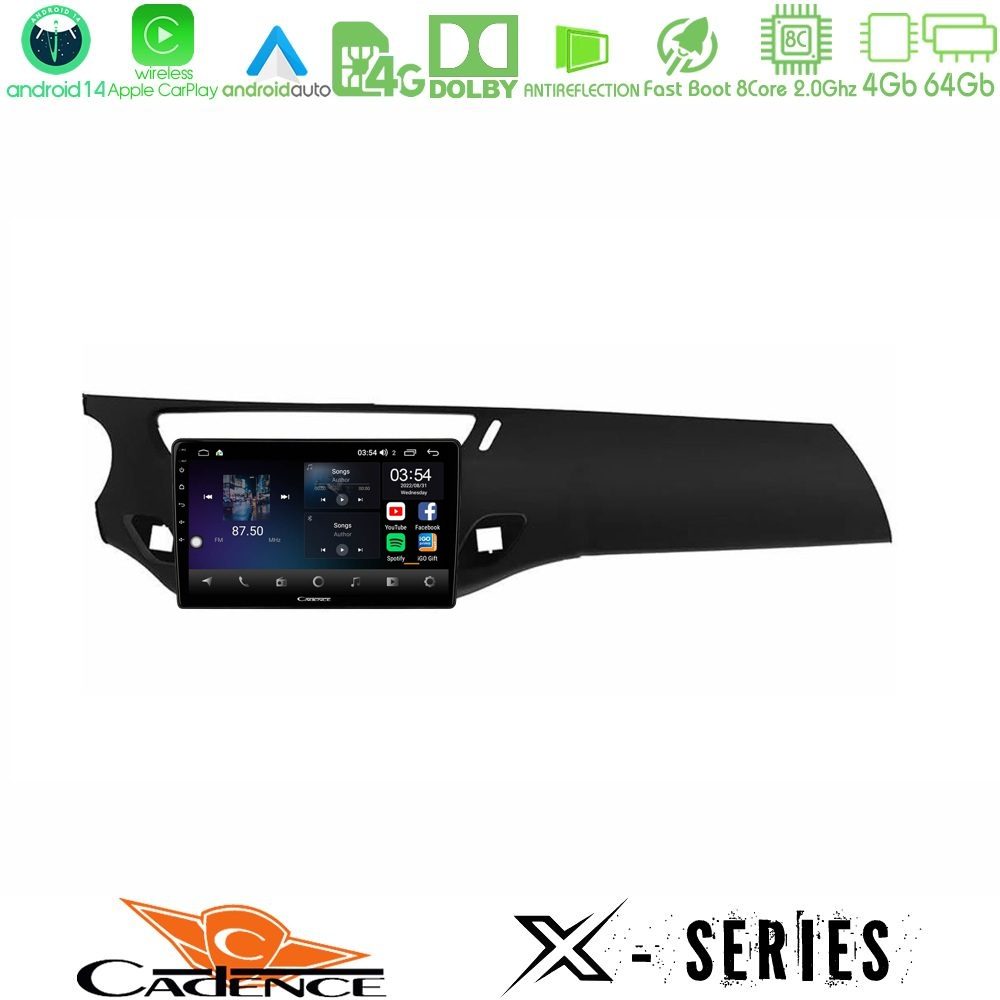 Cadence X Series Citroen C3/DS3 2009-2016 8core Android 14 4+64GB Navigation Multimedia Tablet 9"