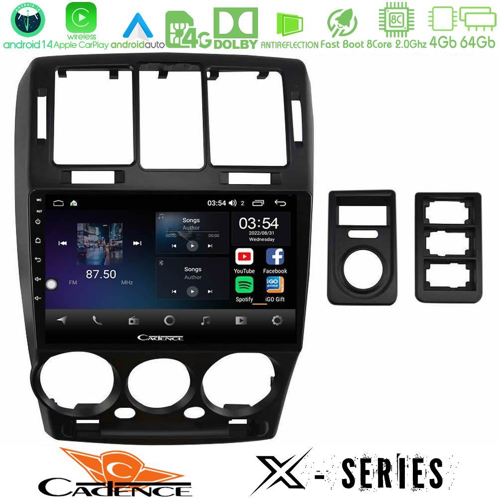 Cadence X Series Hyundai Getz 2002-2009 8core Android 14 4+64GB Navigation Multimedia Tablet 9"