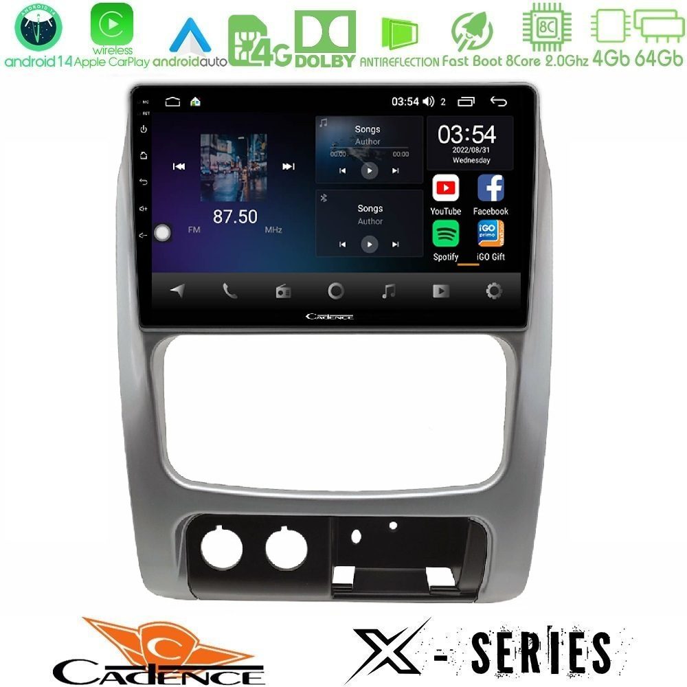 Cadence X Series Jeep Cherokee (KJ) 2002-2007 8core Android 14 4+64GB Navigation Multimedia Tablet 9"