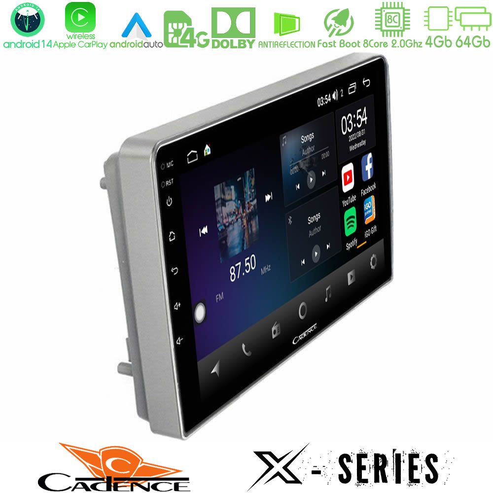 Cadence X Series Opel Astra/Corsa/Antara/Zafira 8core Android 14 4+64GB Navigation Multimedia Tablet 9"