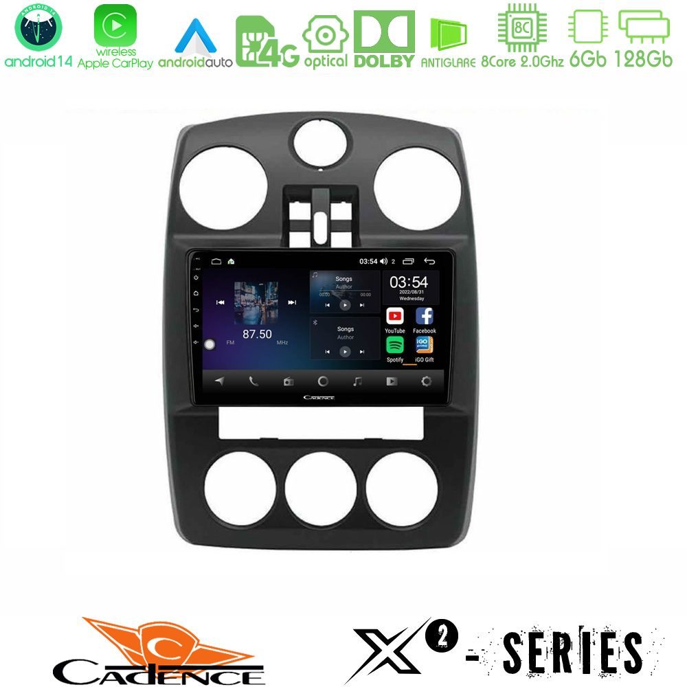 Cadence X2 Series 8Core Android14 6+128GB  Chrysler PT-Cruiser 2000-2005 Navigation Multimedia Tablet 9"