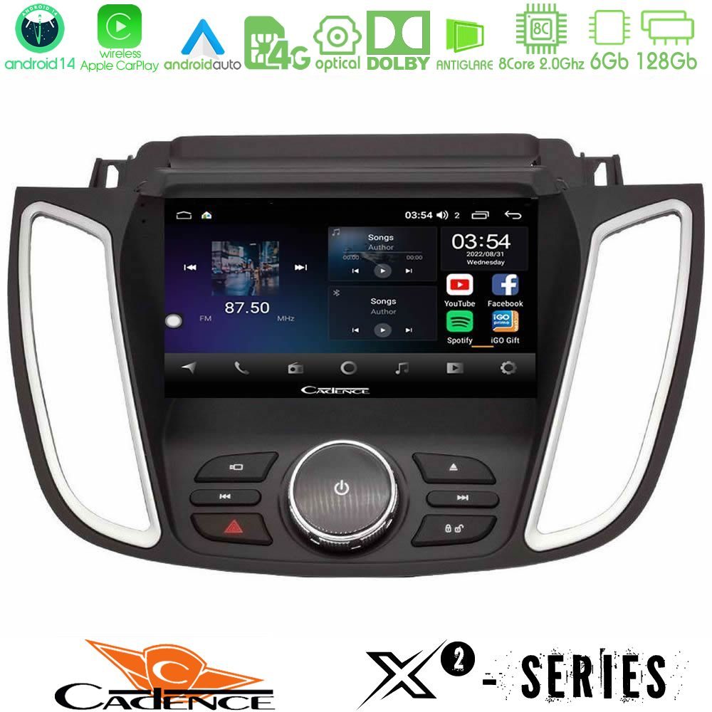 Cadence X2 Series 8Core Android14 6+128GB Ford Kuga/C-Max 2013-2019 Navigation Multimedia Tablet 9"