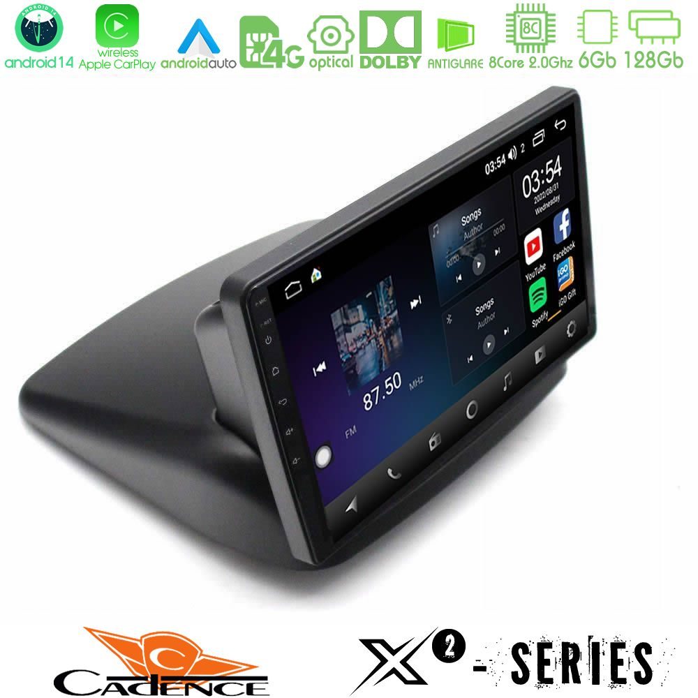 Cadence X2 Series 8Core Android14 6+128GB  Fiat Doblo 2002-2009 Navigation Multimedia Tablet 10"