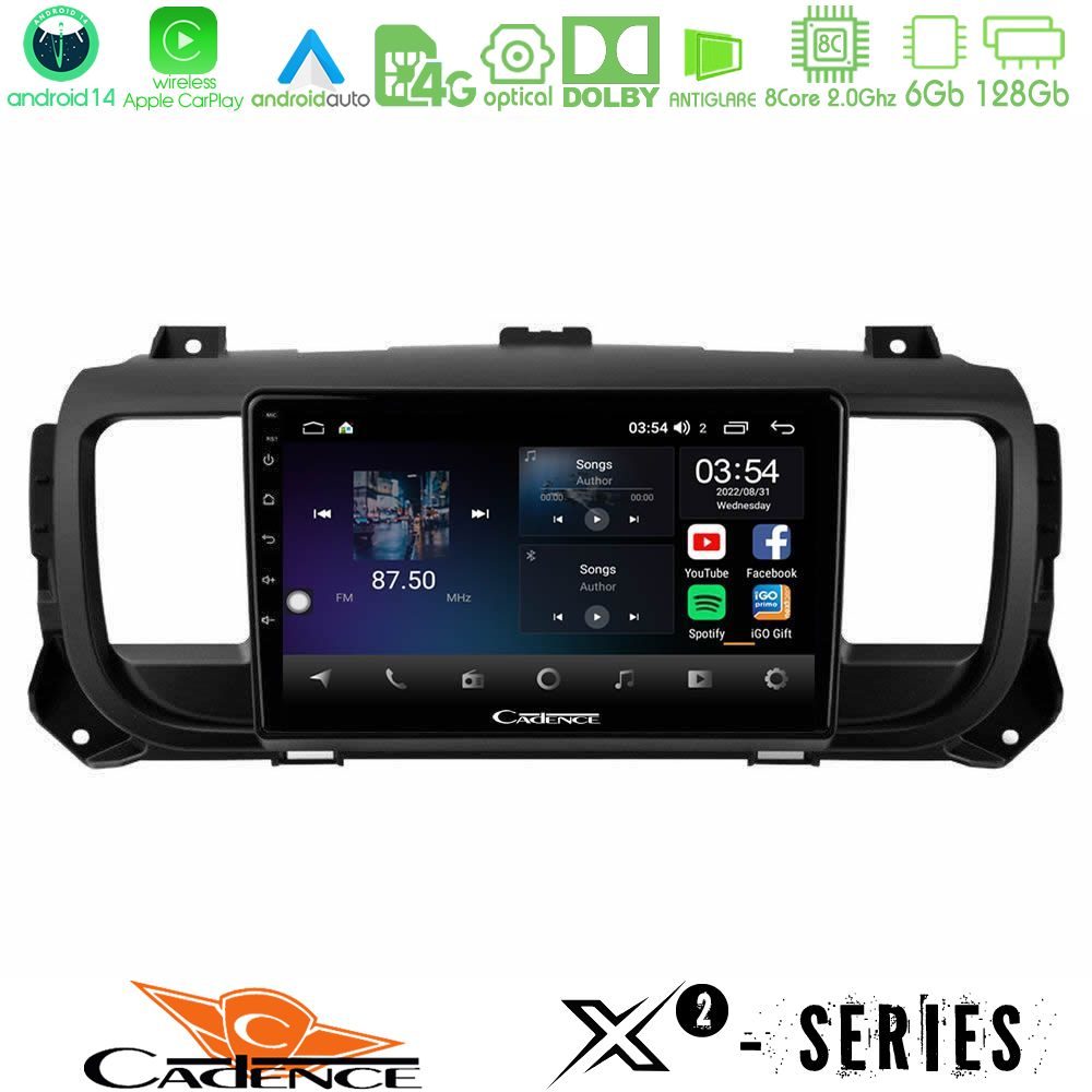 Cadence X2 Series 8Core Android14 6+128GB  Citroen/Peugeot/Opel/Toyota Navigation Multimedia Tablet 9"