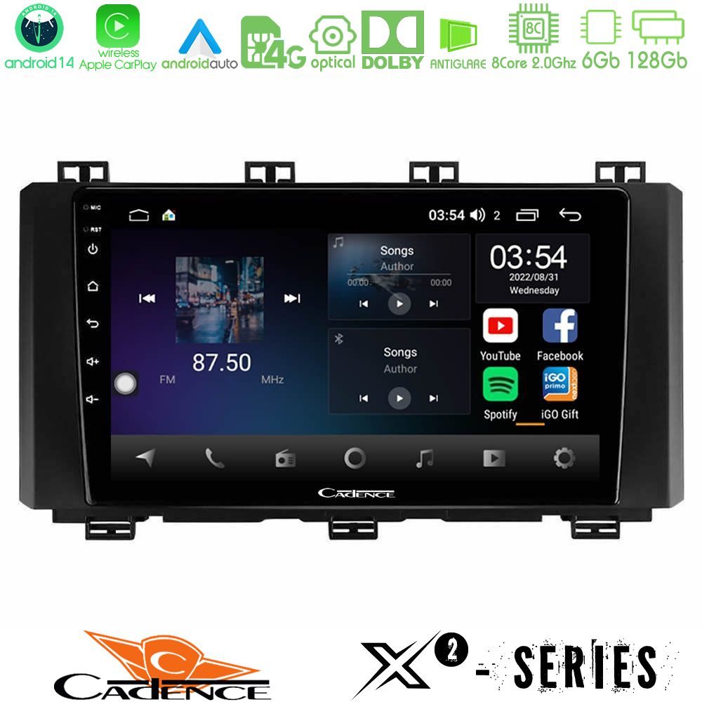 Cadence X2 Series 8Core Android14 6+128GB  Seat Ateca 2017-2021 Navigation Multimedia Tablet 9"