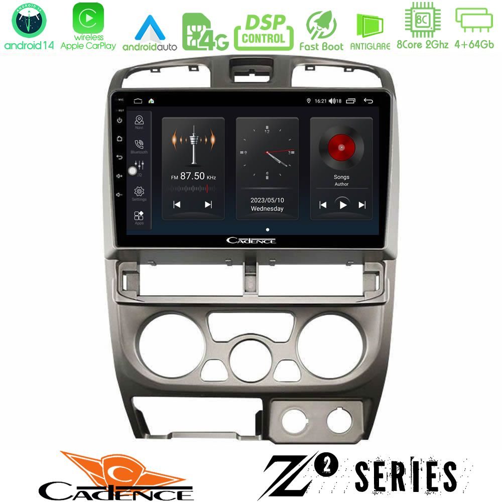 Cadence Z2 Series 8Core Android14 4+64GB  Isuzu D-Max 2004-2006 Navigation Multimedia Tablet 9" Με Carplay & Android Auto