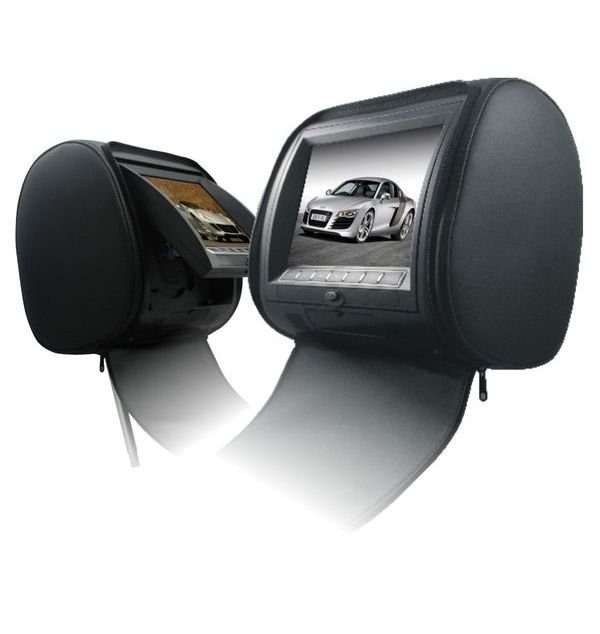 7" Προσκέφαλο DVD/USB player σε Μαύρο Χρώμα με φερμουάρ (τεμάχιο)