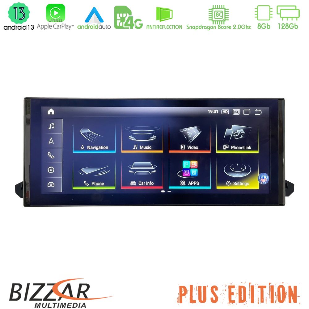 Bizzar Plus Edition Audi Q5 (FY) 2017-> Android13 8Core (8+128GB) Navigation Multimedia 10.25" HD Anti-reflection