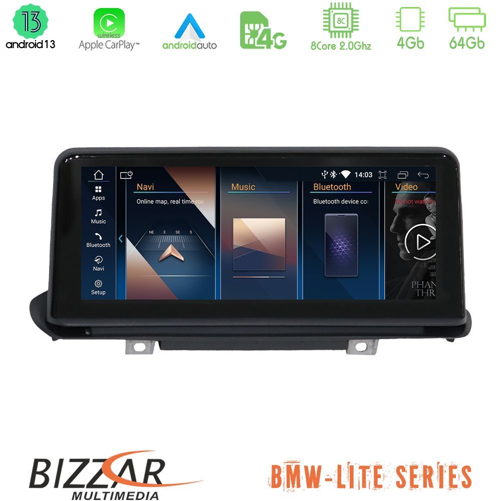 Bizzar Lite Series BMW X5 & X6 Series F15/F16 NBT Android13 8Core (4+64GB) Navigation Multimedia 10.25" HD
