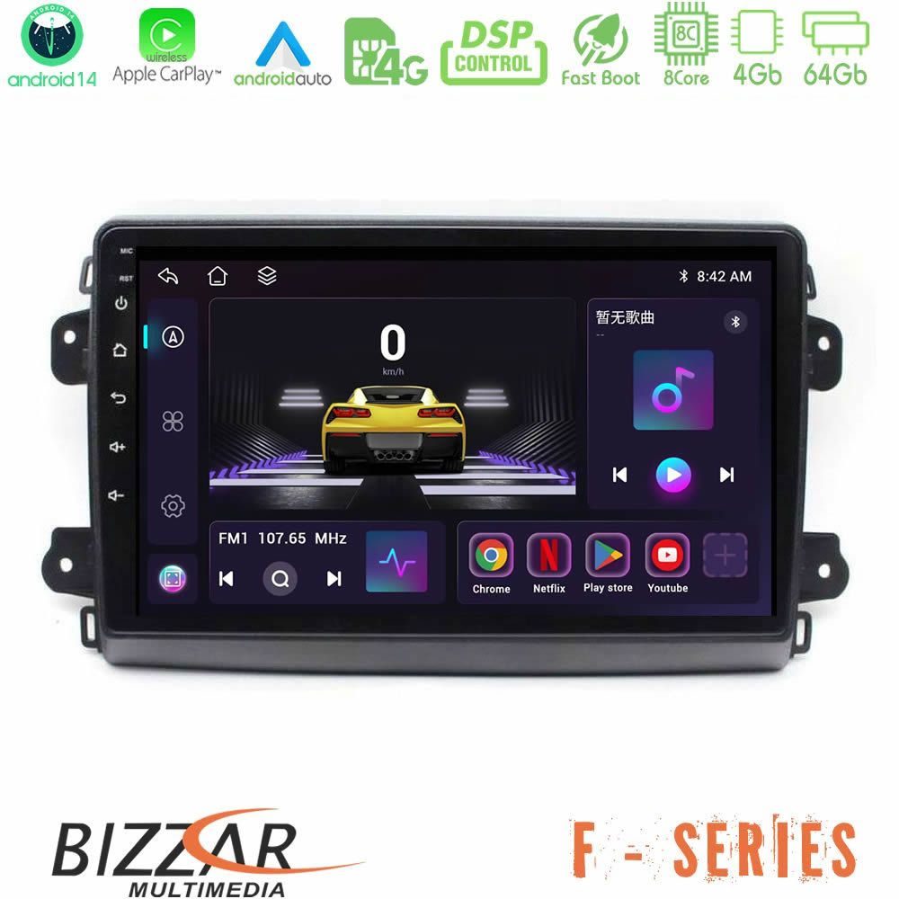 Bizzar F Series 8Core Android14 4+64GB Citroen/Fiat/Opel Navigation Multimedia Tablet 9" Με Carplay & Android Auto
