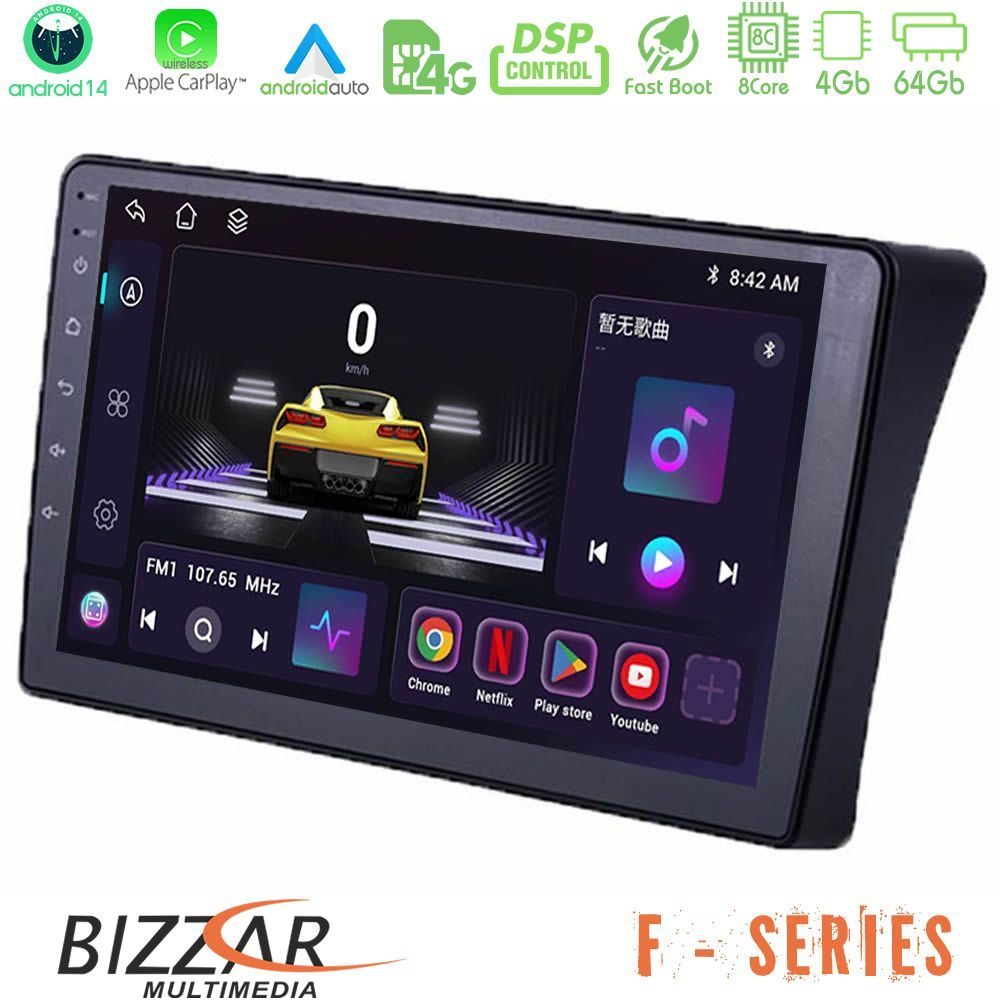 Bizzar F Series 8Core Android14 4+64GB Nissan Navara D40 Navigation Multimedia Tablet 9" Με Carplay & Android Auto