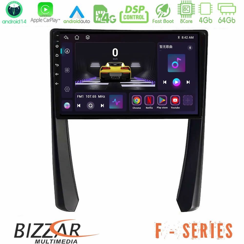 Bizzar F Series 8Core Android14 4+64GB  Porsche 911/Cayman/Boxster Navigation Multimedia Tablet 9" Με Carplay & Android Auto