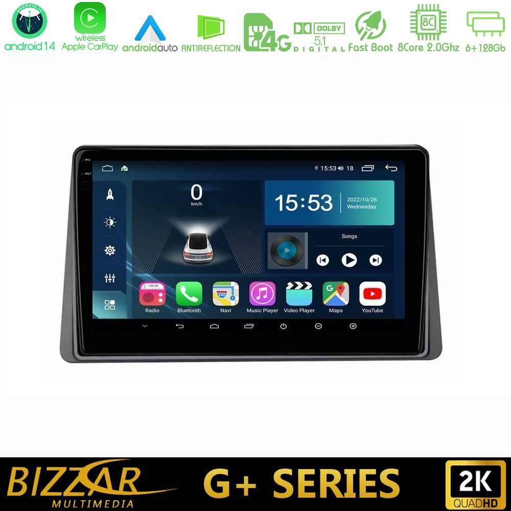 Bizzar G+ Series Renault Arkana 2019-> 8core Android14 6+128GB Navigation Multimedia Tablet 10"