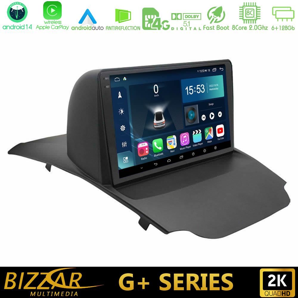 Bizzar G+ Series Ford Ecosport 2014-2017 8core Android14 6+128GB Navigation Multimedia Tablet 9"