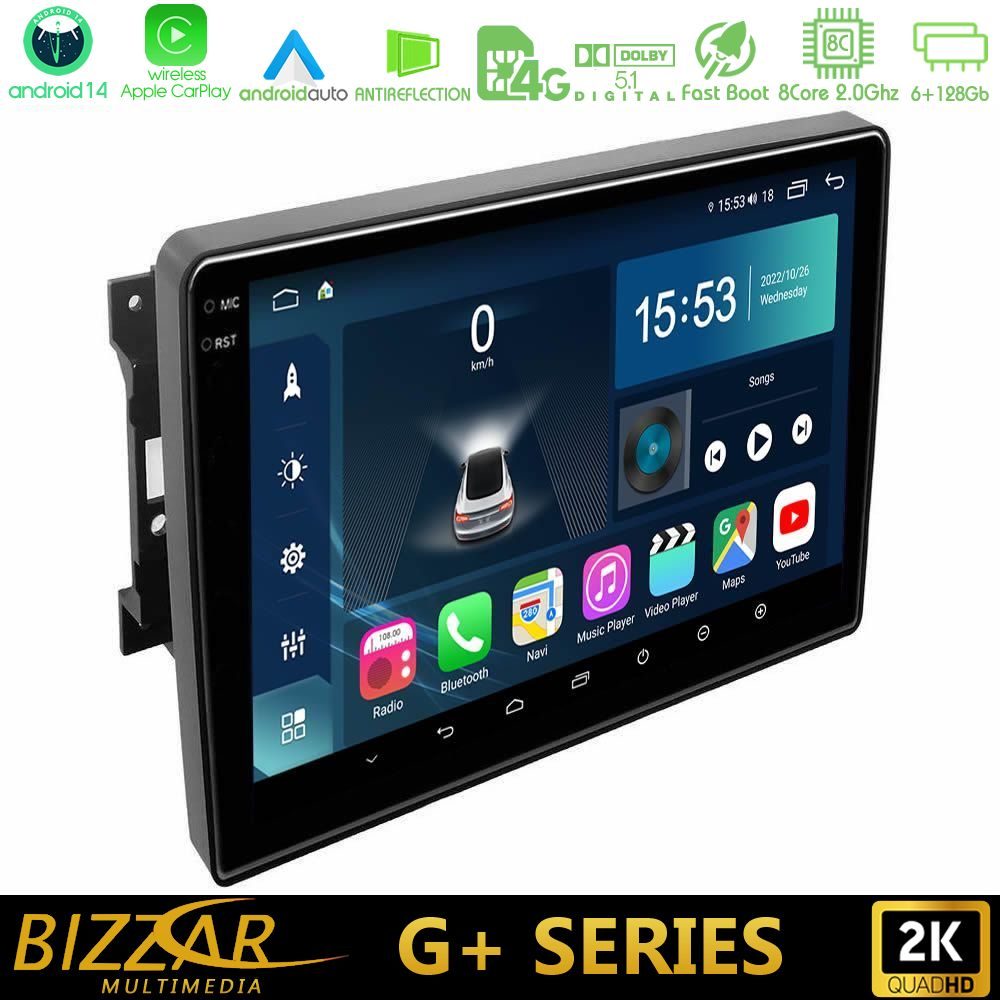Bizzar G+ Series Chrysler / Dodge / Jeep 8core Android14 6+128GB Navigation Multimedia Tablet 10"