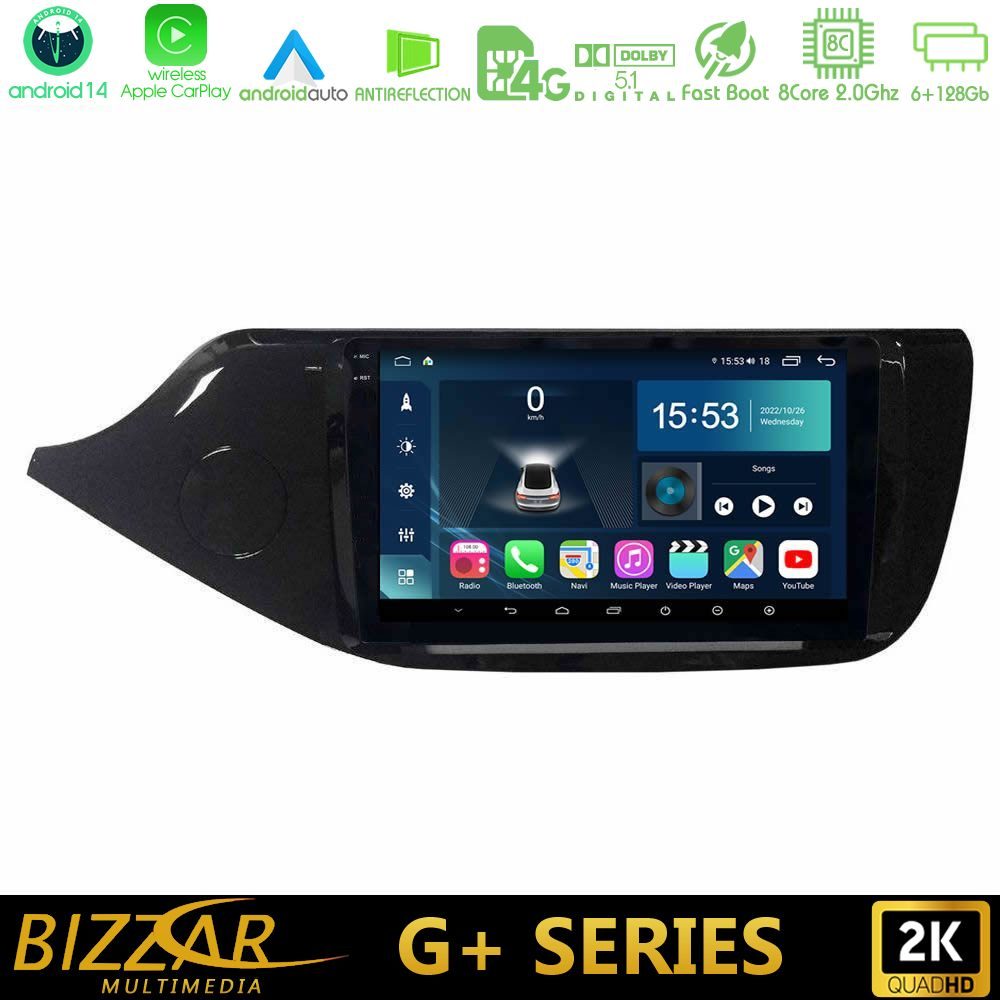 Bizzar G+ Series Kia Ceed 2013-2017 8Core Android14 6+128GB Navigation Multimedia Tablet 9"