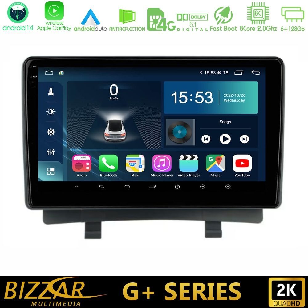 Bizzar G+ Series Opel Zafira 8core Android14 6+128GB Navigation Multimedia Tablet 9"