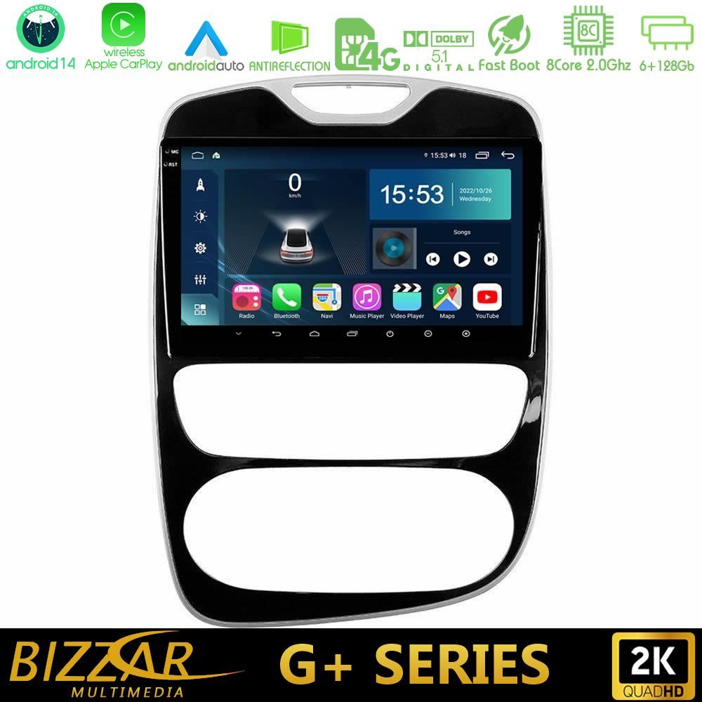 Bizzar G+ Series Renault Clio 2016-2019 8core Android14 6+128GB Navigation Multimedia Tablet 10"