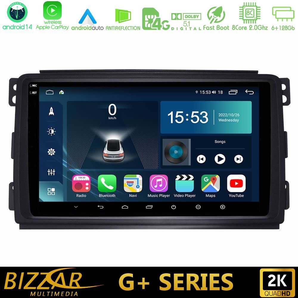 Bizzar G+ Series Smart 451 8core Android14 6+128GB Navigation Multimedia Tablet 9"